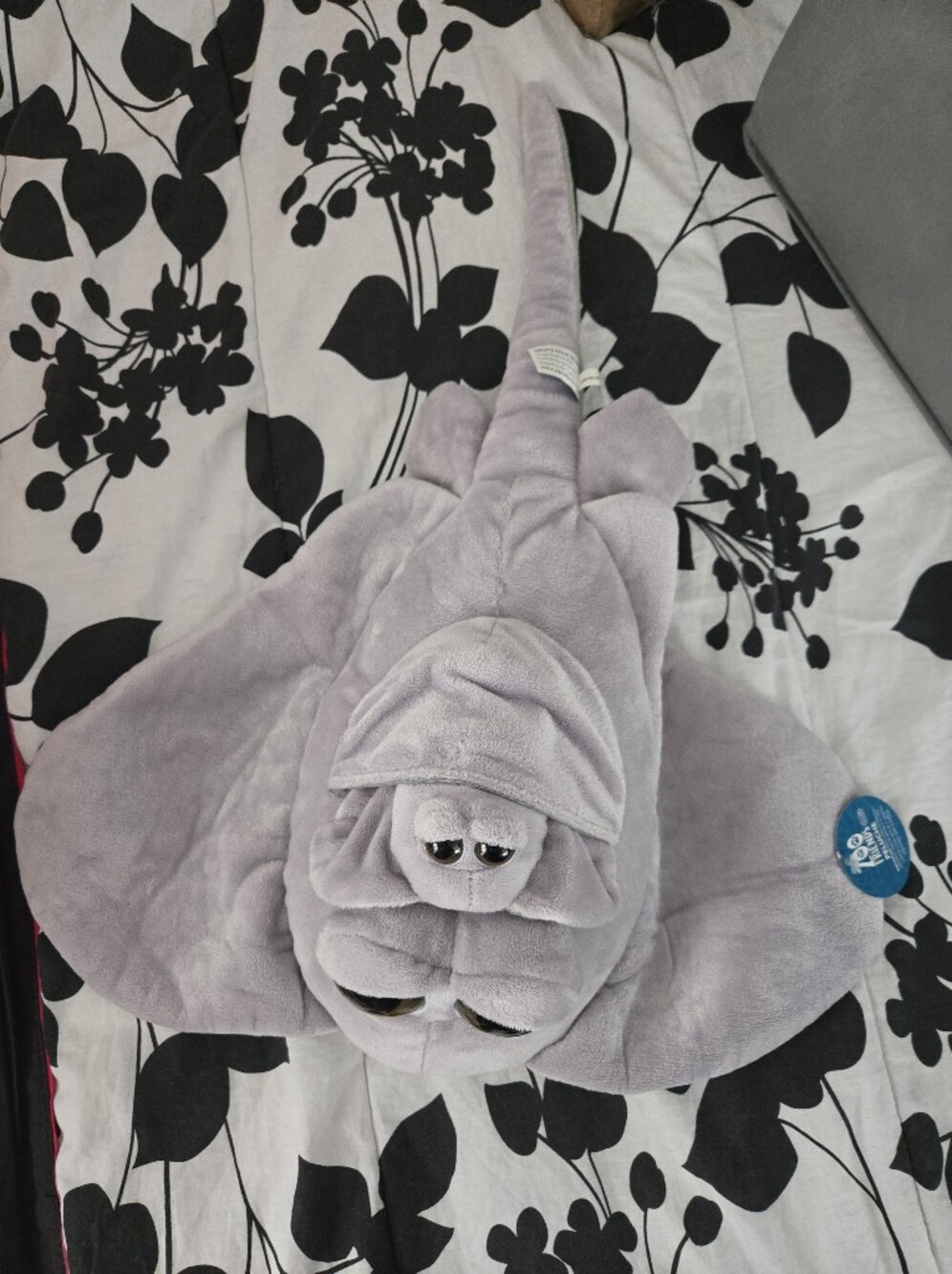Plush Gray Manta Ray Stuffed Animal